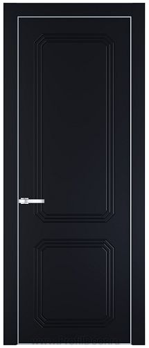 Дверь Profil Doors 33PE цвет Нэви Блу (RAL 7016) кромка Серебро