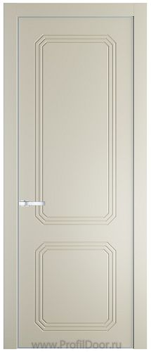 Дверь Profil Doors 33PE цвет Перламутр белый кромка Серебро