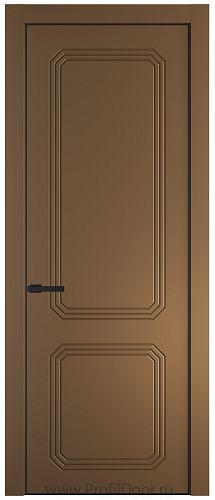 Дверь Profil Doors 33PE цвет Перламутр золото кромка Черный матовый RAL9005