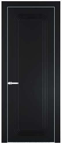 Дверь Profil Doors 34PE цвет Блэк кромка Серебро