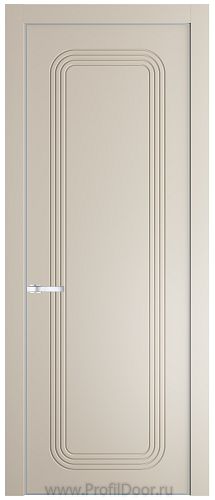 Дверь Profil Doors 34PE цвет Кремовая Магнолия (RAL 120-04) кромка Серебро