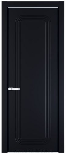 Дверь Profil Doors 34PE цвет Нэви Блу (RAL 7016) кромка Серебро