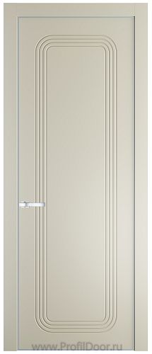 Дверь Profil Doors 34PE цвет Перламутр белый кромка Серебро