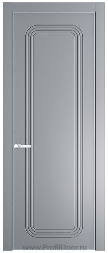 Дверь Profil Doors 34PE цвет Смоки (RAL 870-02) кромка Серебро
