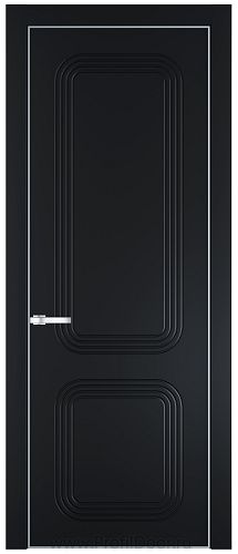 Дверь Profil Doors 35PE цвет Блэк кромка Серебро
