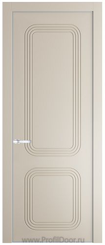 Дверь Profil Doors 35PE цвет Кремовая Магнолия (RAL 120-04) кромка Серебро