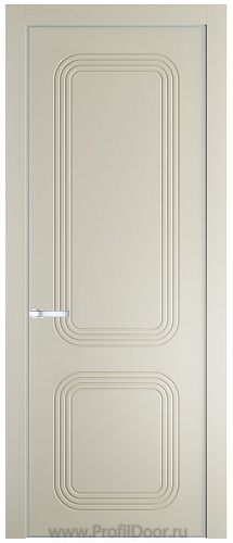 Дверь Profil Doors 35PE цвет Перламутр белый кромка Серебро