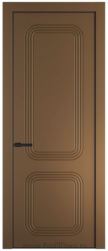 Дверь Profil Doors 35PE цвет Перламутр золото кромка Черный матовый RAL9005
