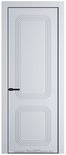 Дверь Profil Doors 35PE цвет Вайт (RAL 110 96 02) кромка Черный матовый RAL9005