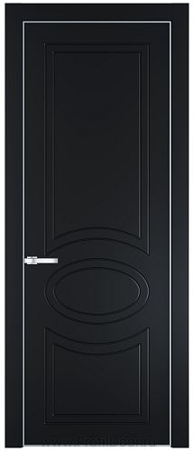 Дверь Profil Doors 36PE цвет Блэк кромка Серебро
