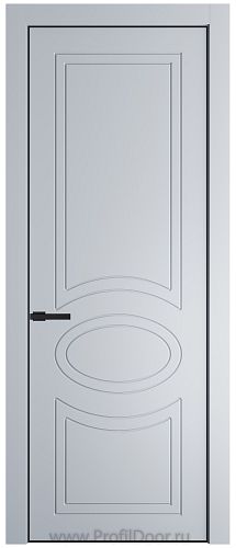 Дверь Profil Doors 36PE цвет Лайт Грей (RAL 870-01) кромка Черный матовый RAL9005