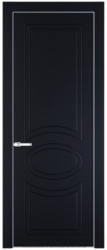 Дверь Profil Doors 36PE цвет Нэви Блу (RAL 7016) кромка Серебро
