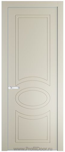 Дверь Profil Doors 36PE цвет Перламутр белый кромка Серебро