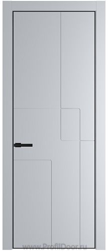 Дверь Profil Doors 3PE цвет Лайт Грей (RAL 870-01) кромка Черный матовый RAL9005