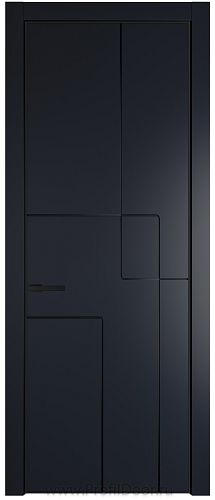 Дверь Profil Doors 3PE цвет Нэви Блу (RAL 7016) кромка Черный матовый RAL9005