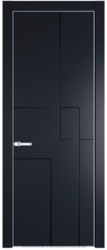 Дверь Profil Doors 3PE цвет Нэви Блу (RAL 7016) кромка Серебро