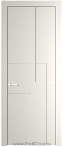 Дверь Profil Doors 3PE цвет Перламутр белый кромка Серебро