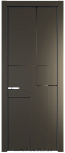 Дверь Profil Doors 3PE цвет Перламутр бронза кромка Серебро