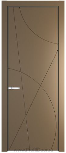 Дверь Profil Doors 4PE цвет Перламутр золото кромка Серебро