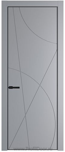 Дверь Profil Doors 4PE цвет Смоки (RAL 870-02) кромка Черный матовый RAL9005