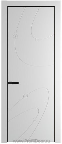 Дверь Profil Doors 5PE цвет Крем Вайт (RAL 120-02) кромка Черный матовый RAL9005