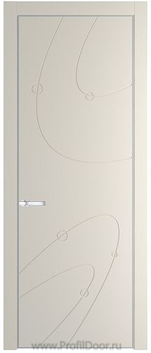 Дверь Profil Doors 5PE цвет Кремовая Магнолия (RAL 120-04) кромка Серебро