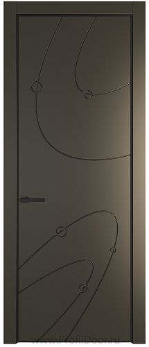 Дверь Profil Doors 5PE цвет Перламутр бронза кромка Черный матовый RAL9005
