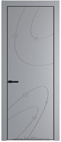 Дверь Profil Doors 5PE цвет Смоки (RAL 870-02) кромка Черный матовый RAL9005