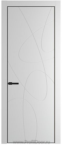 Дверь Profil Doors 6PE цвет Крем Вайт (RAL 120-02) кромка Черный матовый RAL9005