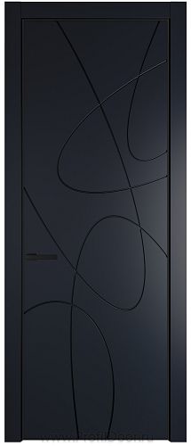 Дверь Profil Doors 6PE цвет Нэви Блу (RAL 7016) кромка Черный матовый RAL9005