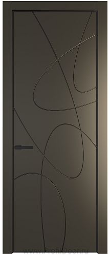Дверь Profil Doors 6PE цвет Перламутр бронза кромка Черный матовый RAL9005