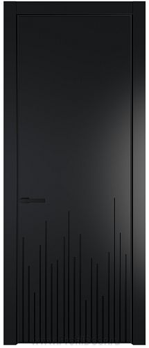 Дверь Profil Doors 7PE цвет Блэк кромка Черный матовый RAL9005