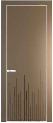Дверь Profil Doors 7PE цвет Перламутр золото кромка Серебро