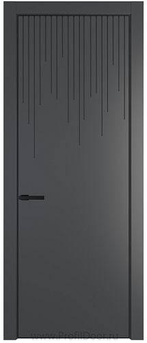 Дверь Profil Doors 8PE цвет Графит (Pantone 425С) кромка Черный матовый RAL9005