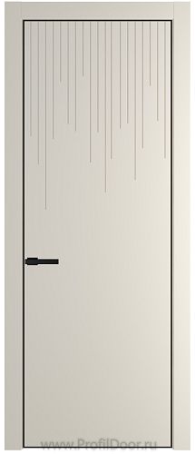 Дверь Profil Doors 8PE цвет Кремовая Магнолия (RAL 120-04) кромка Черный матовый RAL9005