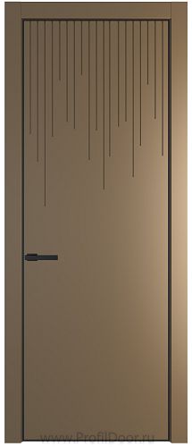 Дверь Profil Doors 8PE цвет Перламутр золото кромка Черный матовый RAL9005