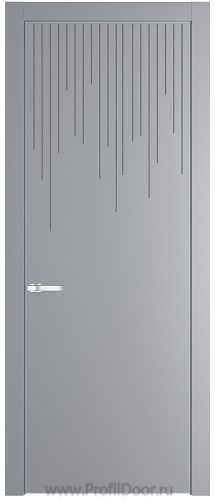 Дверь Profil Doors 8PE цвет Смоки (RAL 870-02) кромка Серебро