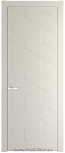 Дверь Profil Doors 9PE цвет Кремовая Магнолия (RAL 120-04) кромка Серебро