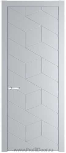Дверь Profil Doors 9PE цвет Лайт Грей (RAL 870-01) кромка Серебро