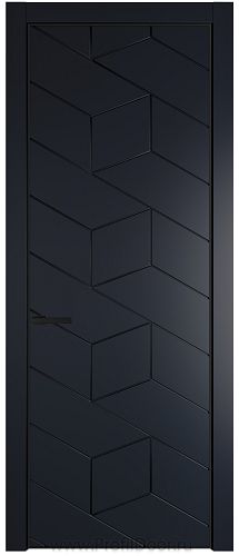 Дверь Profil Doors 9PE цвет Нэви Блу (RAL 7016) кромка Черный матовый RAL9005