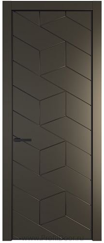 Дверь Profil Doors 9PE цвет Перламутр бронза кромка Черный матовый RAL9005