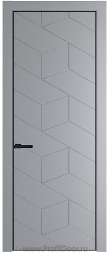 Дверь Profil Doors 9PE цвет Смоки (RAL 870-02) кромка Черный матовый RAL9005