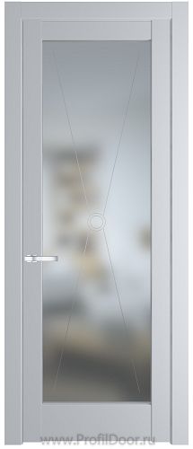 Дверь Profil Doors 1.1.2PM цвет Лайт Грей (RAL 870-01) стекло Матовое