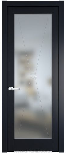Дверь Profil Doors 1.1.2PM цвет Нэви Блу (RAL 7016) стекло Матовое