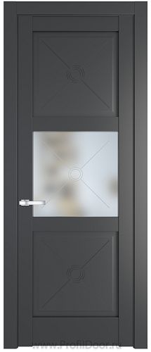 Дверь Profil Doors 1.4.2PM цвет Графит (Pantone 425С) стекло Матовое