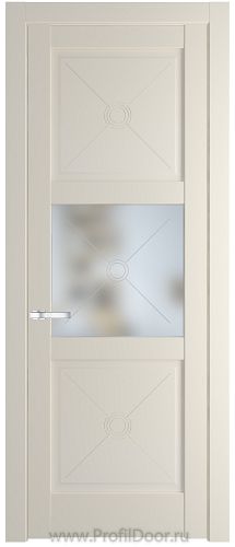 Дверь Profil Doors 1.4.2PM цвет Кремовая Магнолия (RAL 120-04) стекло Матовое