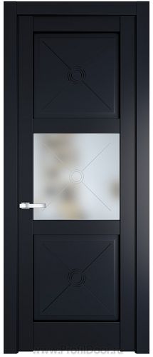 Дверь Profil Doors 1.4.2PM цвет Нэви Блу (RAL 7016) стекло Матовое
