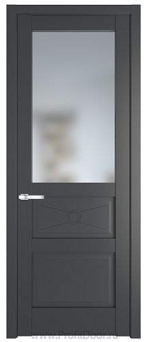 Дверь Profil Doors 1.5.2PM цвет Графит (Pantone 425С) стекло Матовое