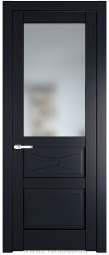 Дверь Profil Doors 1.5.2PM цвет Нэви Блу (RAL 7016) стекло Матовое