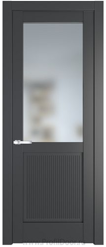 Дверь Profil Doors 2.2.2PM цвет Графит (Pantone 425С) стекло Матовое